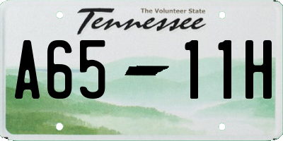 TN license plate A6511H