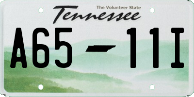 TN license plate A6511I