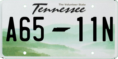 TN license plate A6511N