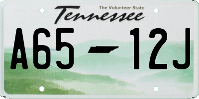 TN license plate A6512J