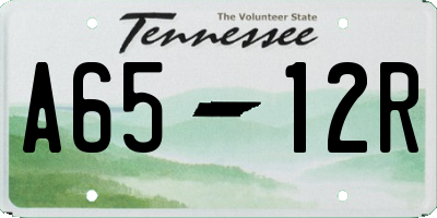 TN license plate A6512R