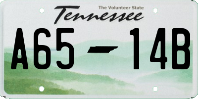 TN license plate A6514B