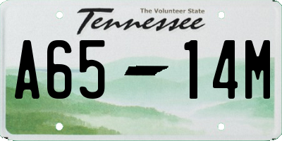 TN license plate A6514M