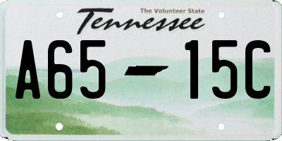 TN license plate A6515C