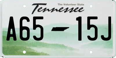 TN license plate A6515J