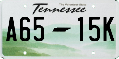 TN license plate A6515K