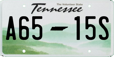 TN license plate A6515S