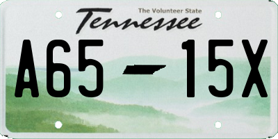 TN license plate A6515X