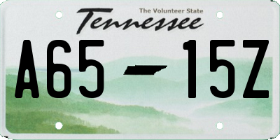TN license plate A6515Z