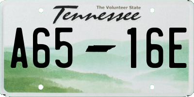 TN license plate A6516E