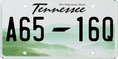 TN license plate A6516Q
