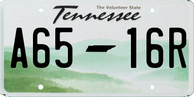 TN license plate A6516R