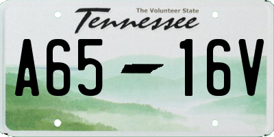 TN license plate A6516V