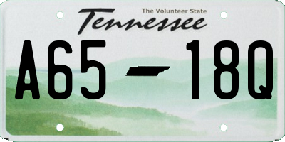 TN license plate A6518Q