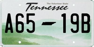 TN license plate A6519B