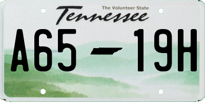 TN license plate A6519H