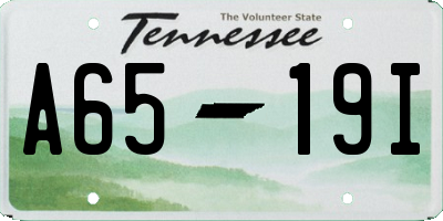 TN license plate A6519I