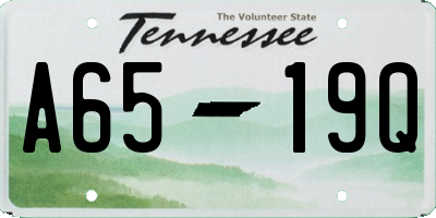 TN license plate A6519Q