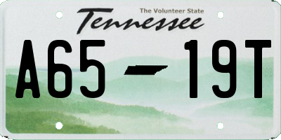 TN license plate A6519T