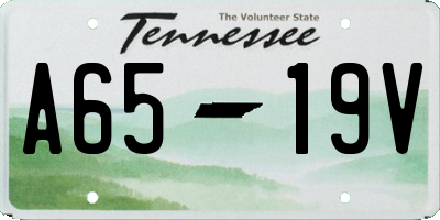 TN license plate A6519V