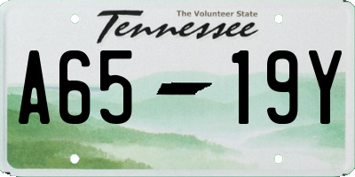 TN license plate A6519Y