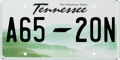 TN license plate A6520N