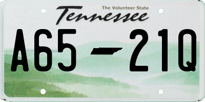 TN license plate A6521Q