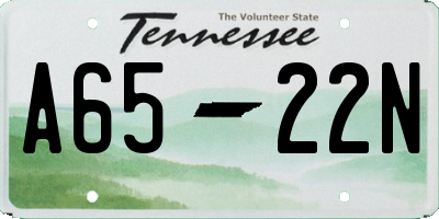 TN license plate A6522N