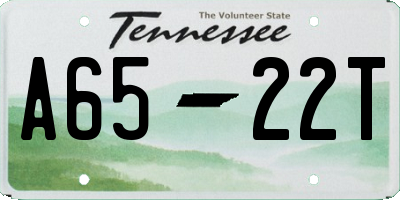 TN license plate A6522T