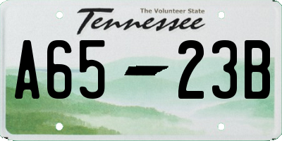 TN license plate A6523B