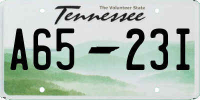 TN license plate A6523I