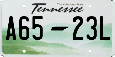 TN license plate A6523L