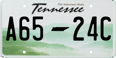 TN license plate A6524C