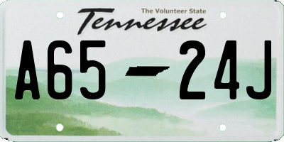 TN license plate A6524J