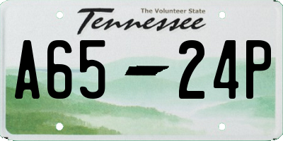 TN license plate A6524P