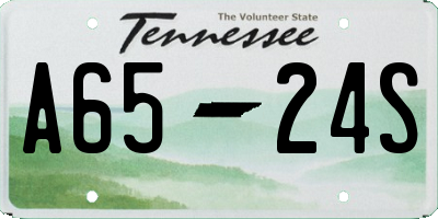 TN license plate A6524S