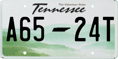 TN license plate A6524T
