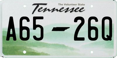 TN license plate A6526Q
