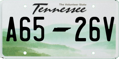 TN license plate A6526V