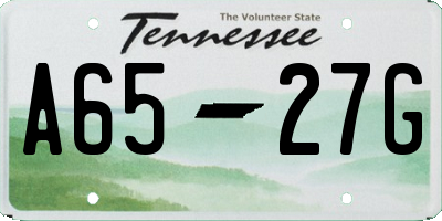 TN license plate A6527G