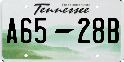TN license plate A6528B