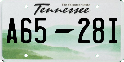 TN license plate A6528I