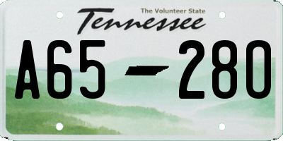 TN license plate A6528O