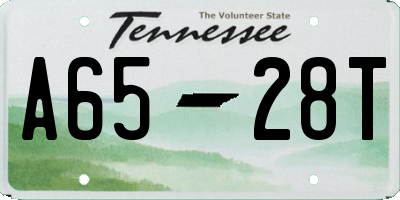TN license plate A6528T