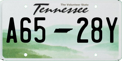 TN license plate A6528Y