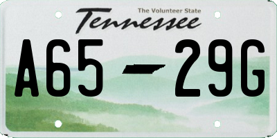 TN license plate A6529G