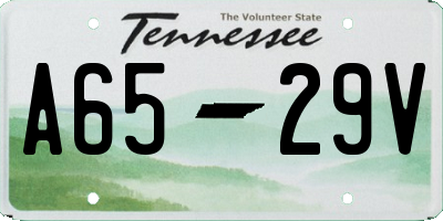 TN license plate A6529V