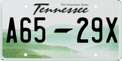 TN license plate A6529X
