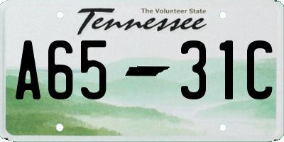 TN license plate A6531C