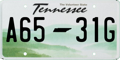 TN license plate A6531G